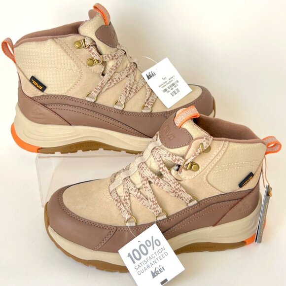 Teva Auroris Boots Waterproof Ankle High Boots Tan Brown Women Size 7 - Picture 2 of 8